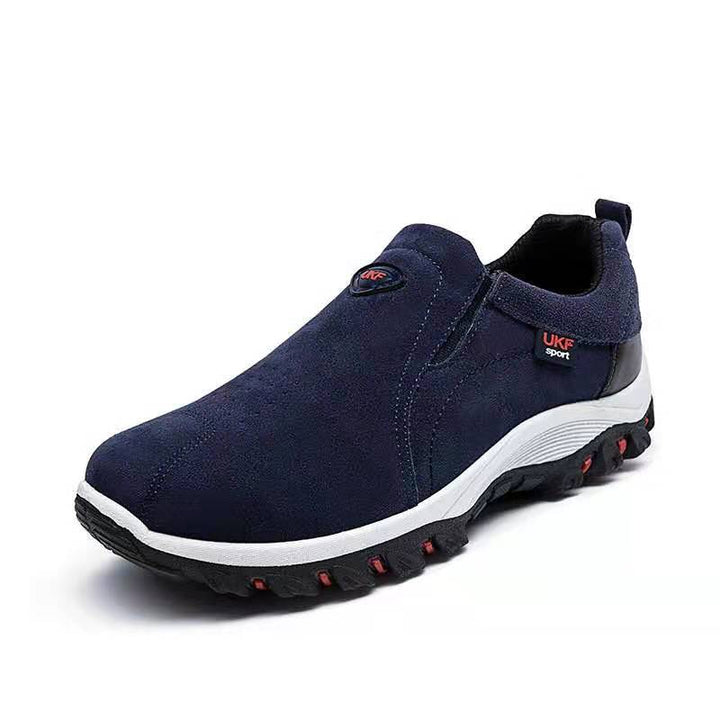Dunkelblauer Herren-Sportschuh, rutschfest, atmungsaktiv, UKF Sport, bequem, Outdoor.