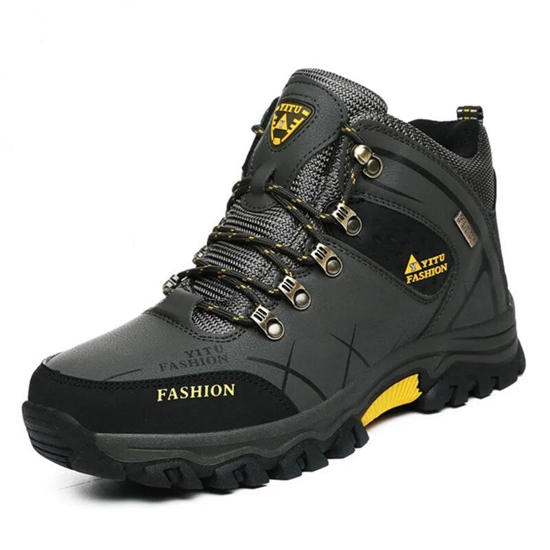 Armeegrüner Wanderschuh, wasserdicht, rutschfest, Outdoor, Herren, robust, langlebig.