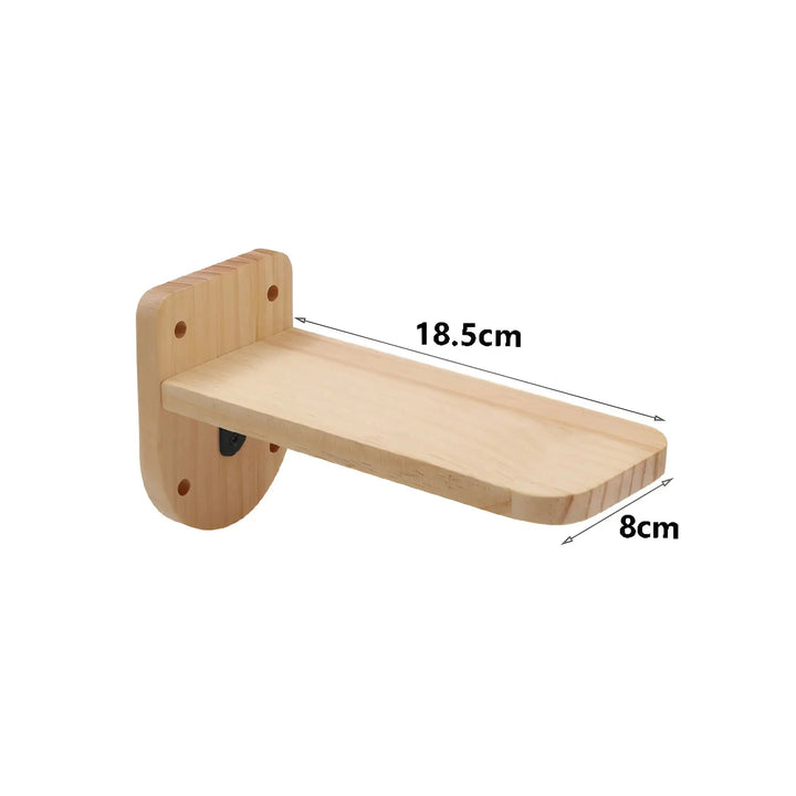 Holz-Wandregal 18,5x8cm, natur, minimalistisch, platzsparend, für Wohnzimmer oder Büro.