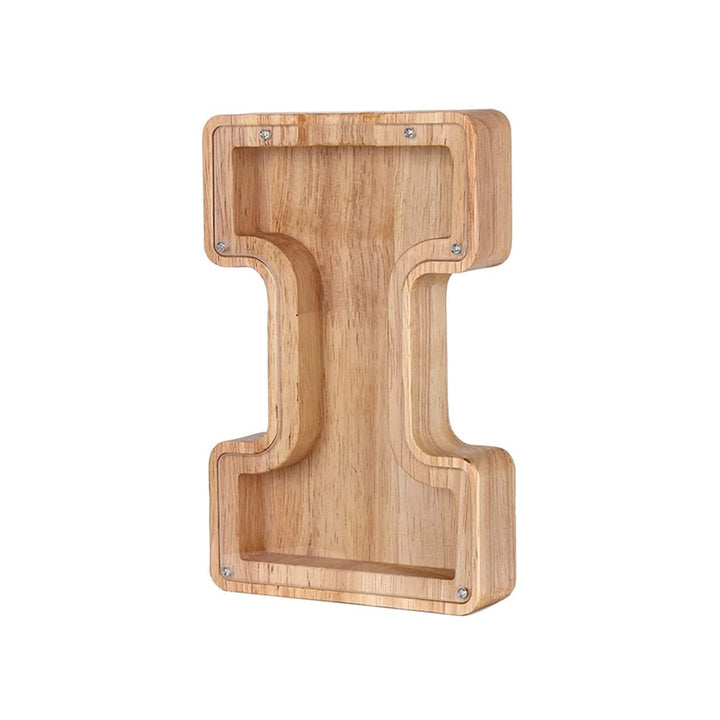 Holzbuchstabe I, natur, dekorativ, Wandmontage, DIY-Projekte, rustikales Design
