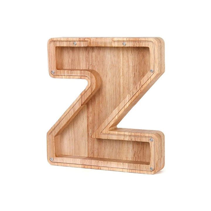 Holzbuchstabe Z, natur, dekorativ, Wanddekoration, rustikales Design, 3D-Effekt.
