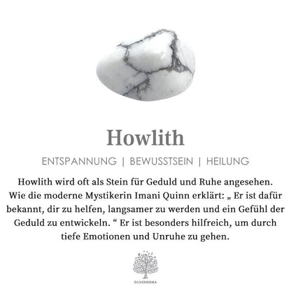 Weiße Howlith-Kristallkugel, beruhigend, Heilstein, Entspannung, Bewusstsein, Heilung.