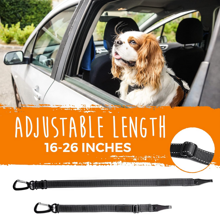 Hundesicherheitsgurt Auto, verstellbar, schwarz, 16-26 Zoll, Haustierzubehör, Reisen.