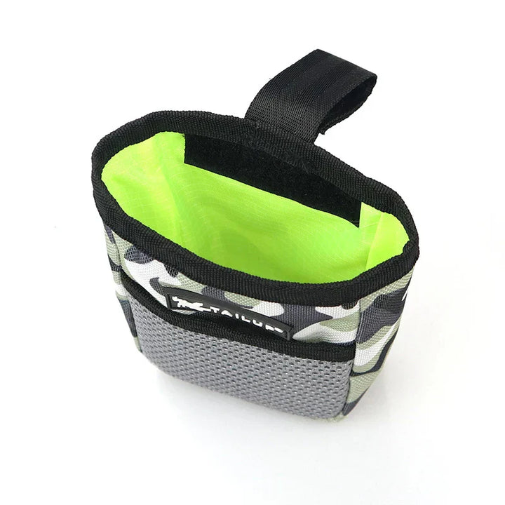 Hundetraining Leckerli-Tasche, grau, Camouflage, Futterbeutel, Outdoor, strapazierfähig.