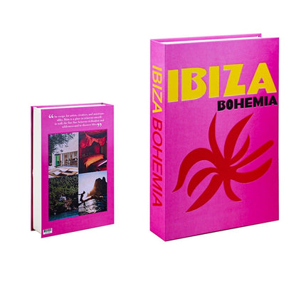 Buch "Ibiza Bohemia" in Pink, Hardcover, Kunstbuch, Reise, Fotografie, Dekoration.