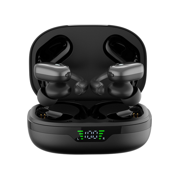 Bluetooth 5.3 sportovní sluchátka s mikrofonem, LED pouzdro a 75 hodin přehrávání – 1+1 ZDARMA