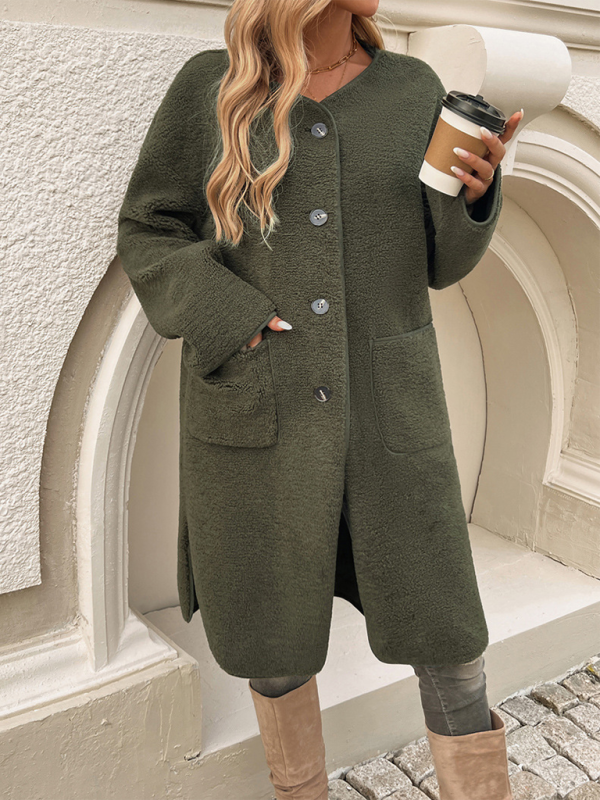 Lang Fleece dámská bunda s knoflíkovým zapínáním – Elara