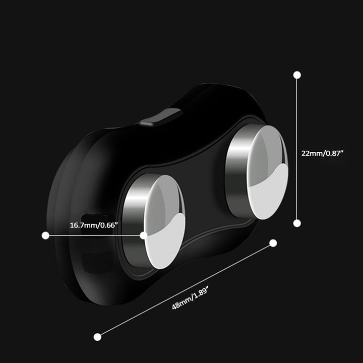 Schwarzer ergonomischer Handtrainer, doppelte Griffe, Maße: 48mm x 22mm, Fitnessgerät.
