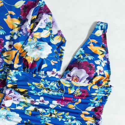 3-dílný modrý bikinový set se lichotivým střihem – Marisse