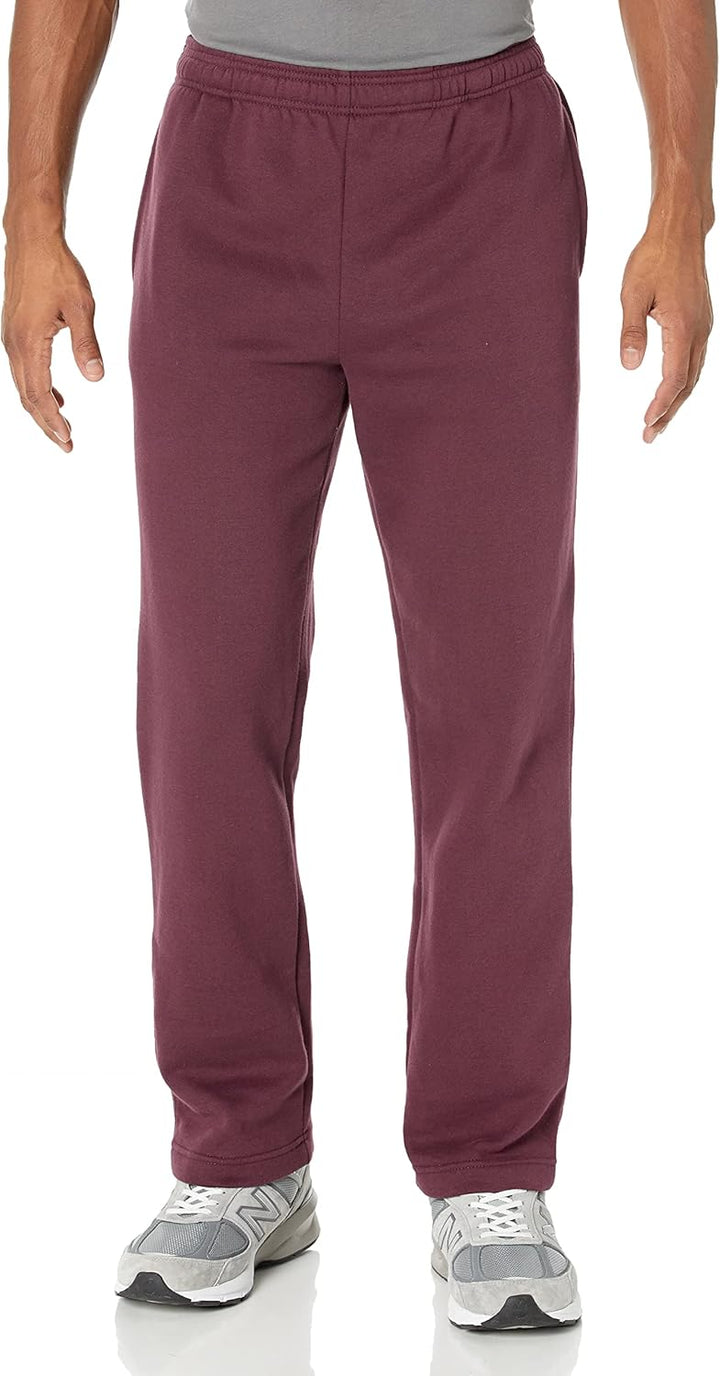 Bordeauxfarbene Herren-Jogginghose, Baumwolle, elastischer Bund, bequem, sportlich.