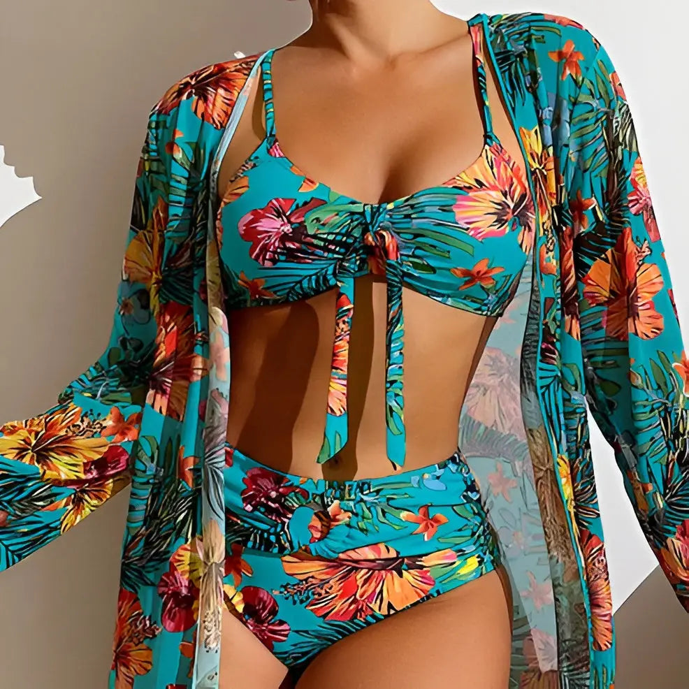 Trojdílná bikiny souprava s vysokým pasem – Yara