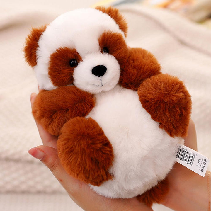 Plyšová panda s odnímatelným košíkem – měkké polstrování a dekorativní – 20 cm