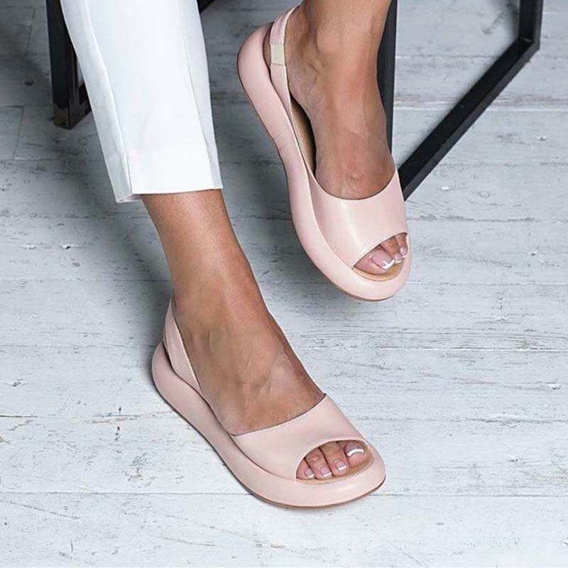Damen Sommerschuhe, rosa Sandalen, bequem, offenes Design, ideal für Sommermode.