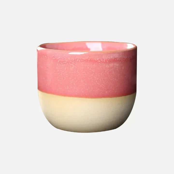 Rosa-weiße Keramiktasse, 120ml, Porzellan, Kung-Fu-Stil, Geschenk, Teetasse, Tischgeschirr.