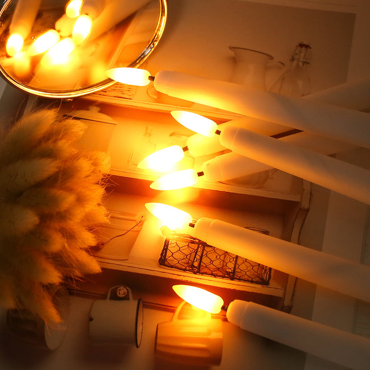 LED-Kerzen warmweiß, batteriebetrieben, flammenlos, Dekoration, sicher, energiesparend