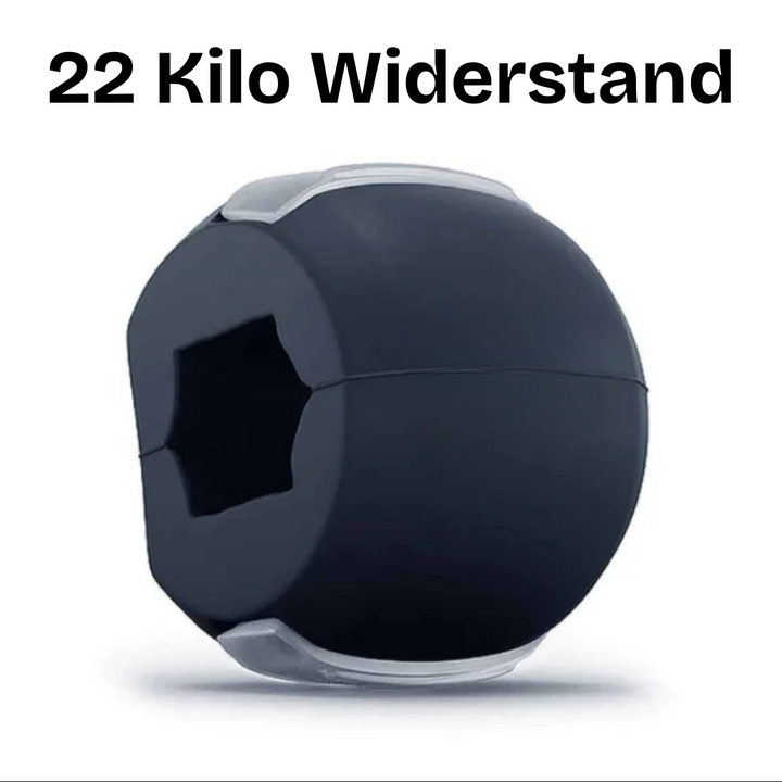 Schwarzer Kiefertrainer, 22 Kilo Widerstand, Fitnessgerät, Kiefermuskeltraining.