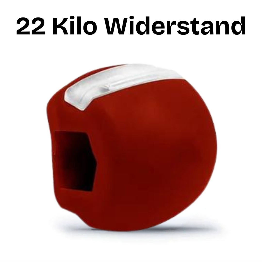Roter Kiefertrainer, 22 Kilo Widerstand, Fitnessgerät, Kiefermuskeltraining, Silikon.