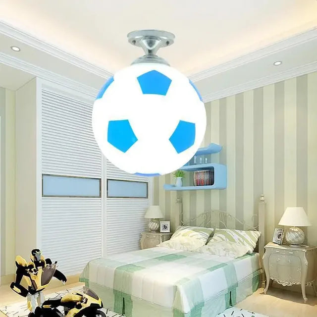 Moderne Deckenleuchte, Glas, LED, Fußball-Design, Kinderzimmer, Schlafzimmer, Wohnzimmer, Beleuchtung