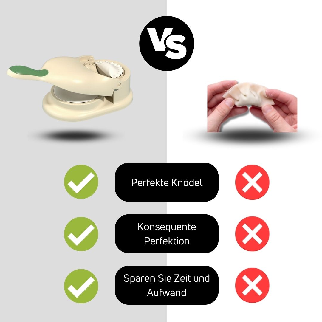 Knödelmaschine 2-in-1, beige, für perfekte Knödel, spart Zeit und Aufwand, Küchenhelfer.