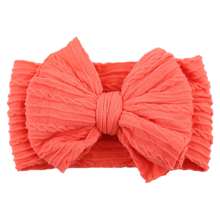 Rotes Baby-Stirnband mit großer Schleife, weiches Baumwollmaterial, modisches Accessoire.