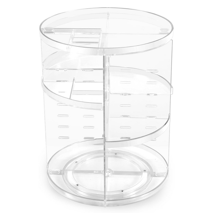 Klarer Acryl-Organizer, drehbar, transparent, für Kosmetikaufbewahrung, platzsparend.