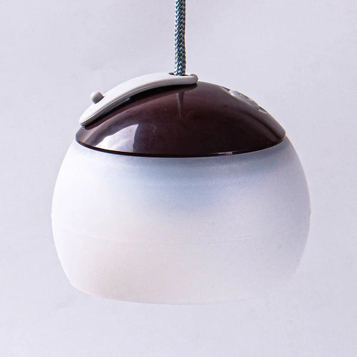 Moderne Hängelampe, rund, weiß-braun, Keramik, minimalistisches Design, Wohnzimmerbeleuchtung.