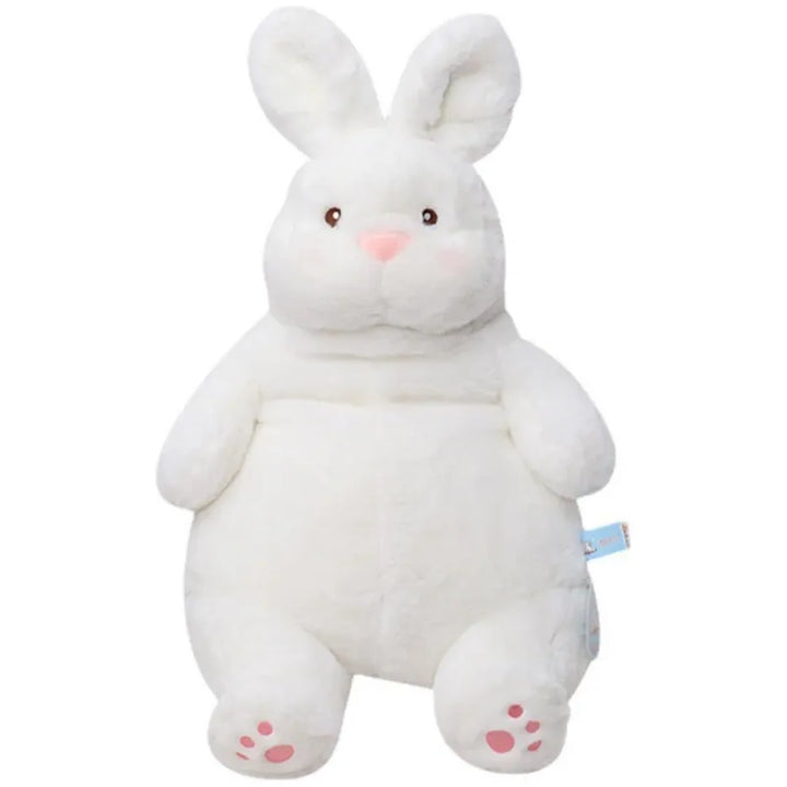Weißes Plüschkaninchen, gewichtetes Kuscheltier, beruhigend, für Kinder, Stressabbau.