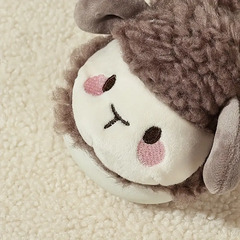 Kuscheltier Schaf Plüsch braun-weiß, weiches Spielzeug, Kinder Geschenk, flauschig, süß.