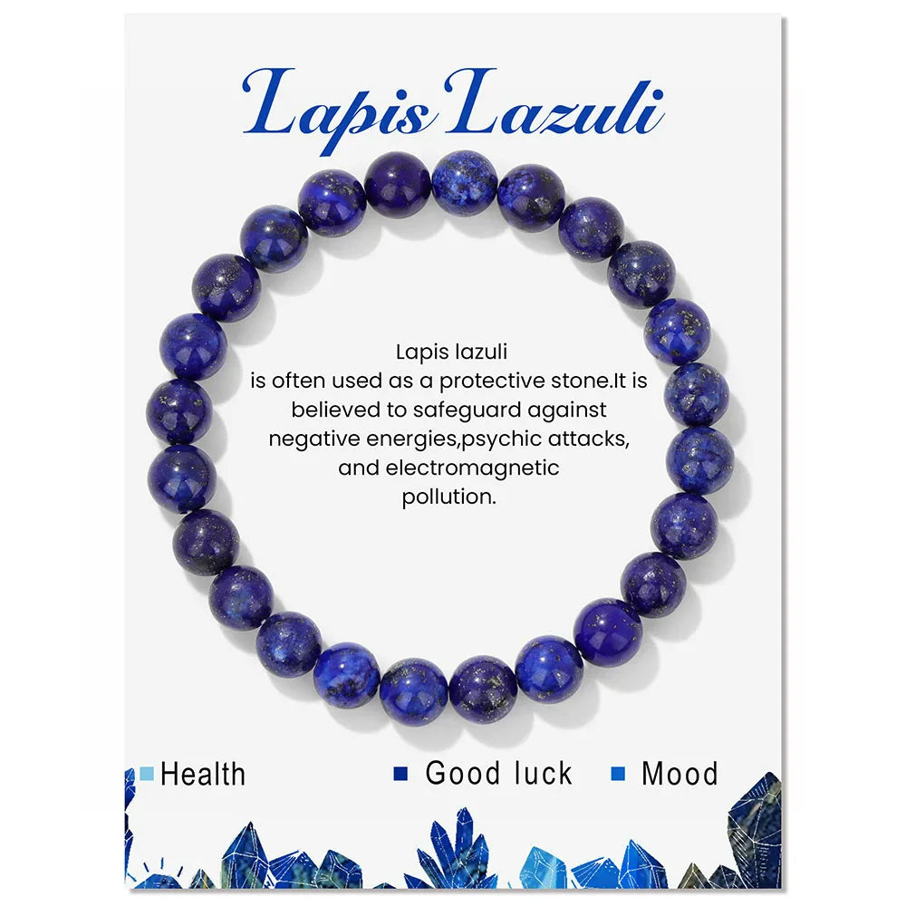 Lapis Lazuli Armband, blau, Schutzstein, gegen negative Energien, Schmuck, Heilstein, Geschenk.