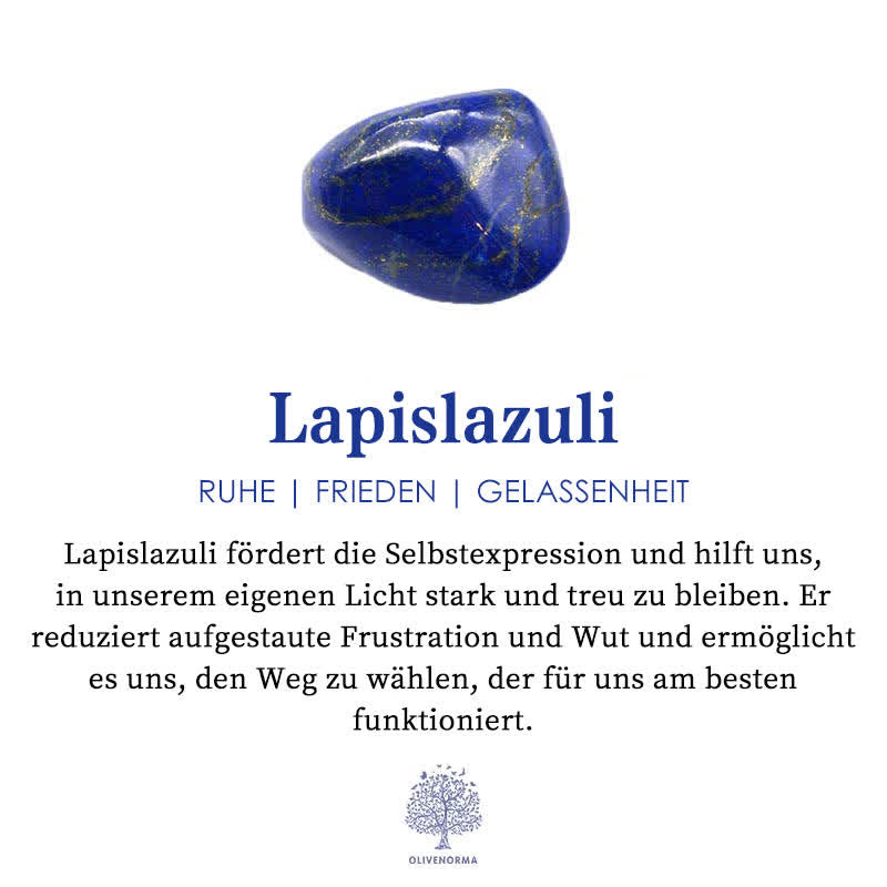 Blauer Lapislazuli-Stein, glatt, fördert Selbstexpression, Ruhe, Frieden, Gelassenheit.