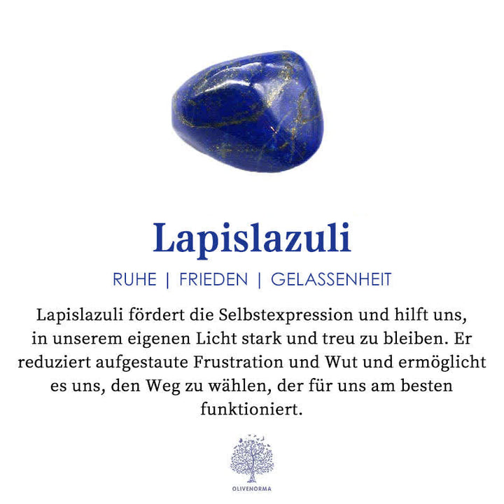 Lapis Lazuli Stein, blau, poliert, fördert Selbstausdruck, Ruhe, Frieden, Gelassenheit.