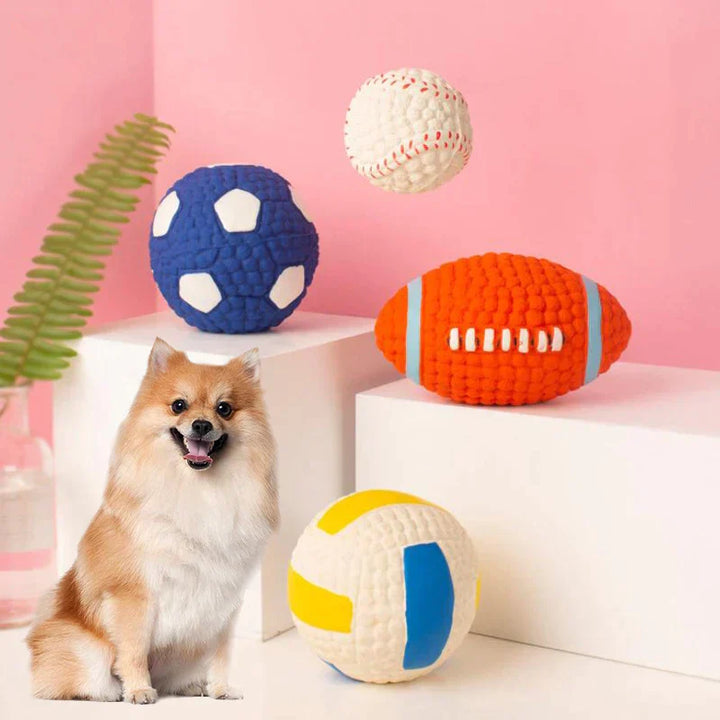 Latex Hundespielzeug Set, bunt, langlebig, für mittlere und große Hunde, Zahnpflege.