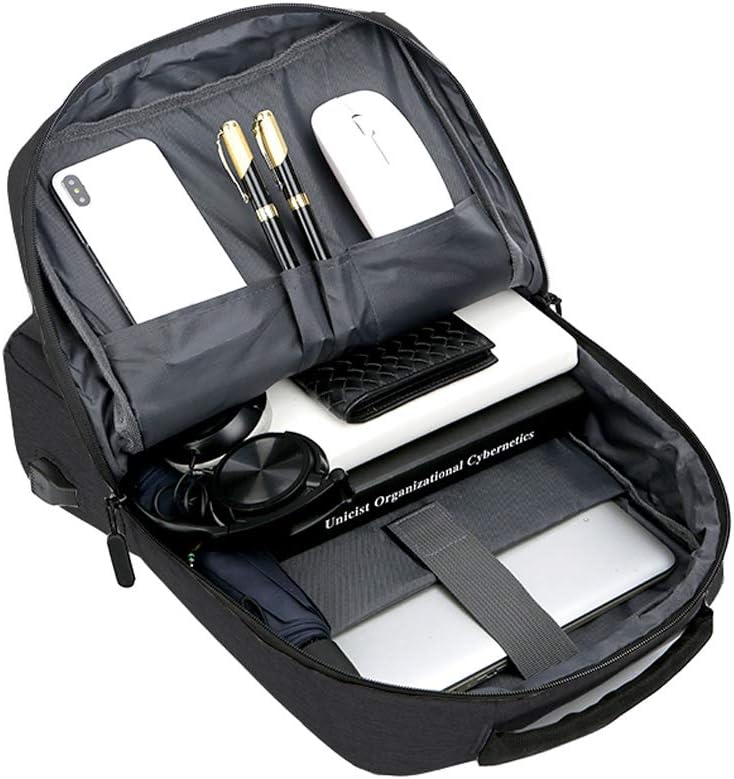 Štíhlý voděodolný batoh na notebook s USB portem