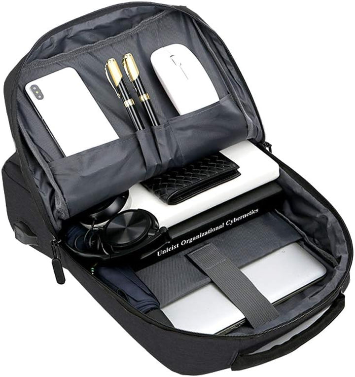 Štíhlý voděodolný batoh na notebook s USB portem