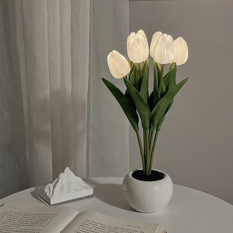 Dekorativní LED tulipánová stolní lampa – Florima