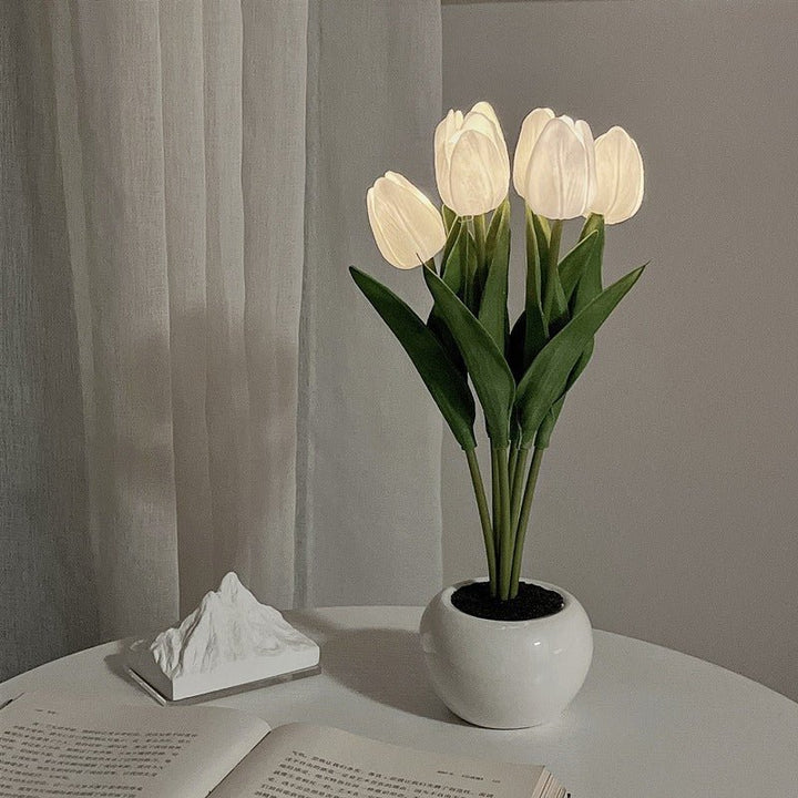 Dekorativní LED tulipánová stolní lampa – Florima