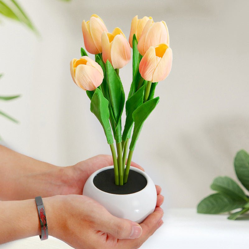 Dekorativní LED tulipánová stolní lampa – Florima