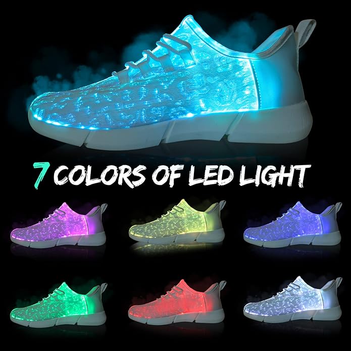 LED-Sneaker mit 7 Farben, leuchtend, modisch, Unisex, Freizeit, Nacht, Party, Schuhe.