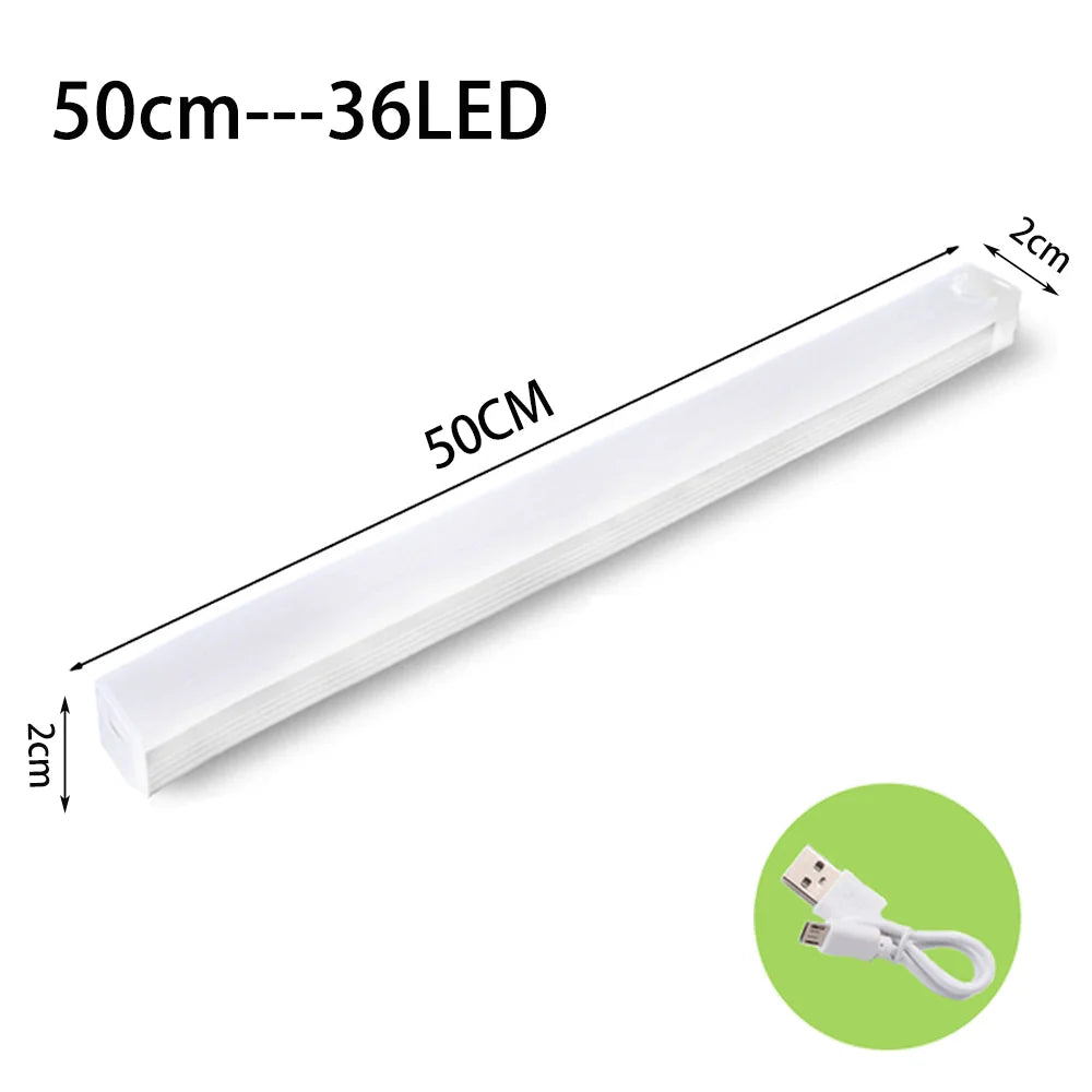 LED-Lichtleiste 50cm, 36 LEDs, USB-betrieben, weiß, energiesparend, für Innenbeleuchtung.