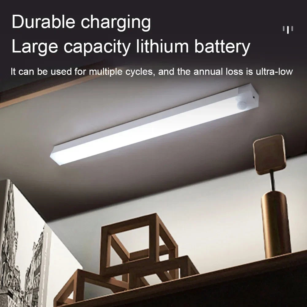 LED-Unterbauleuchte mit langlebigem Lithium-Akku, energiesparend, ideal für Küche oder Büro.