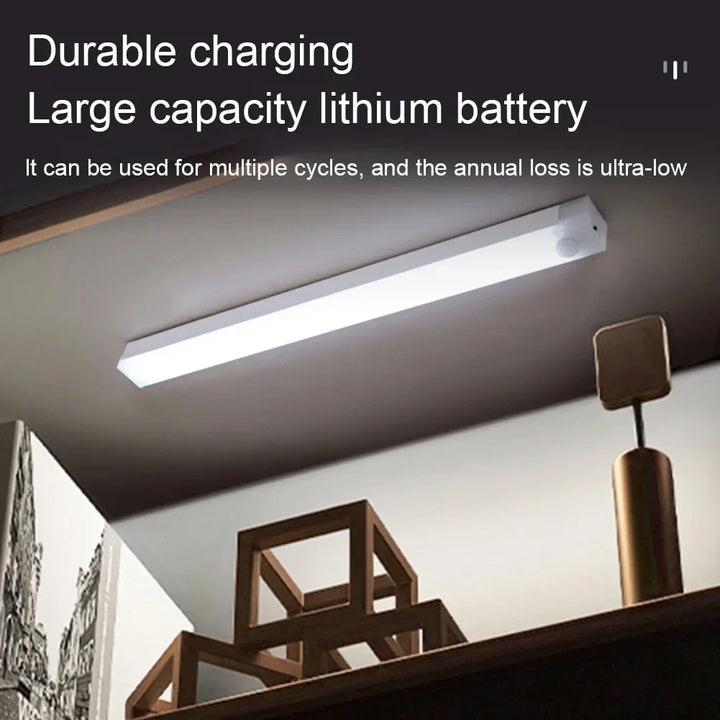 LED-Unterbauleuchte mit langlebigem Lithium-Akku, energiesparend, ideal für Küche oder Büro.