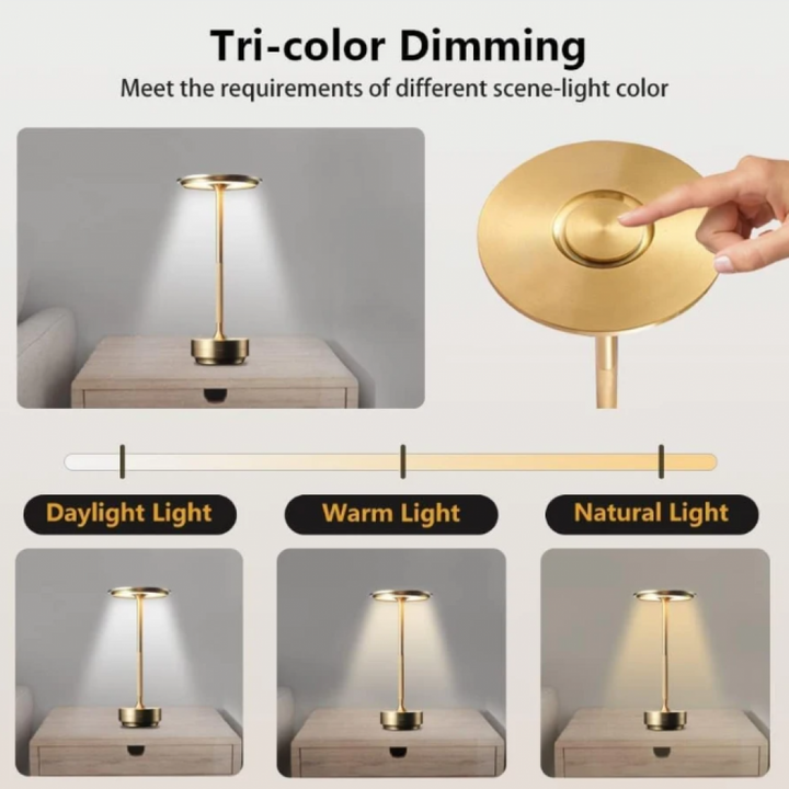 ClarityGlow Luxusní edice | Bezdrátová LED stolní lampa