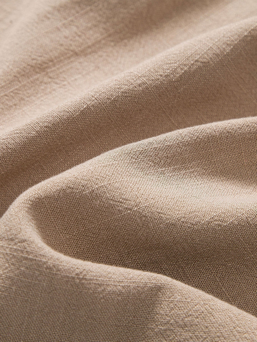 Beiger Leinenstoff, Nahaufnahme, Textur, hochwertiges Material, natürliche Fasern, Stoffdesign