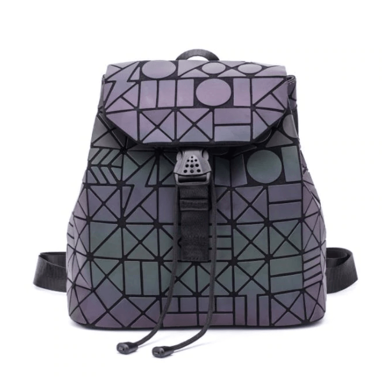 Reflexní geometrický batoh měnící barvu pro ženy