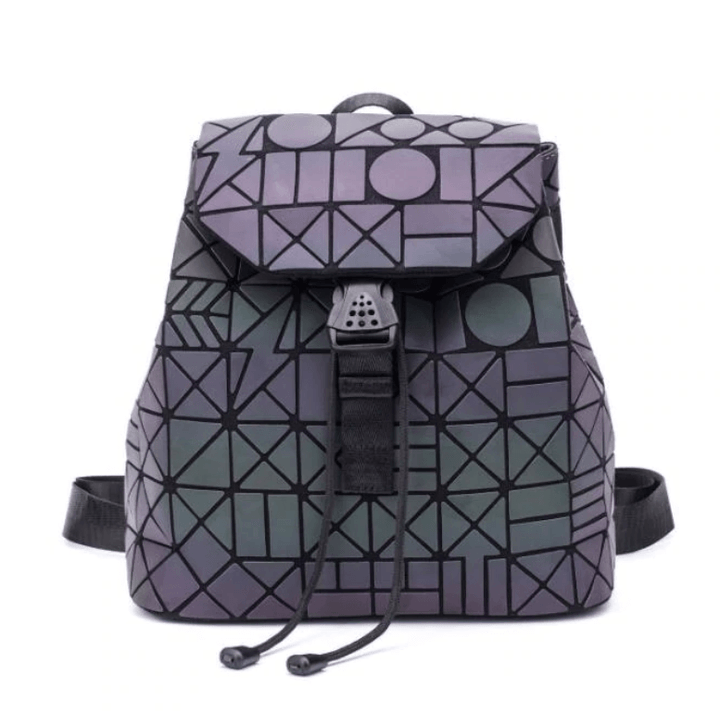 Reflexní geometrický batoh měnící barvu pro ženy