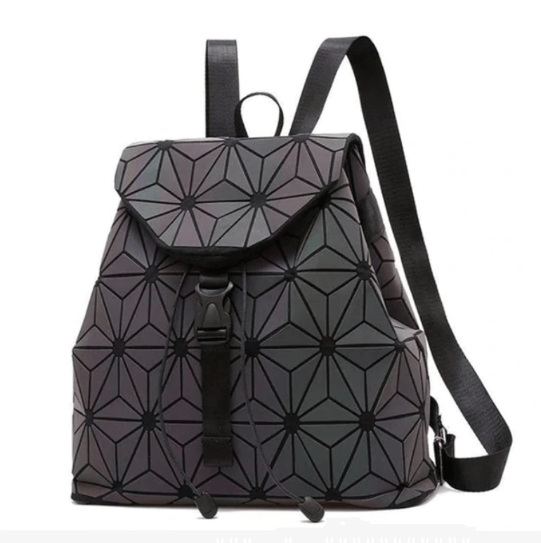 Reflexní geometrický batoh měnící barvu pro ženy