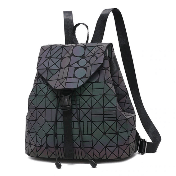 Reflexní geometrický batoh měnící barvu pro ženy