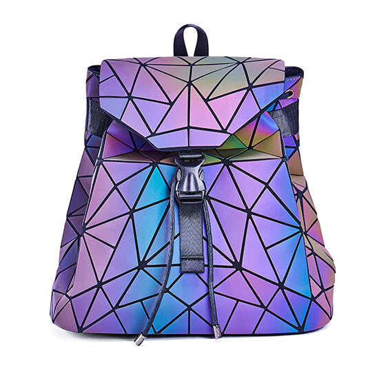 Reflexní geometrický batoh měnící barvu pro ženy
