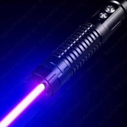 Blauer Laserpointer mit Metallgehäuse, leistungsstark, für Präsentationen und Astronomie.