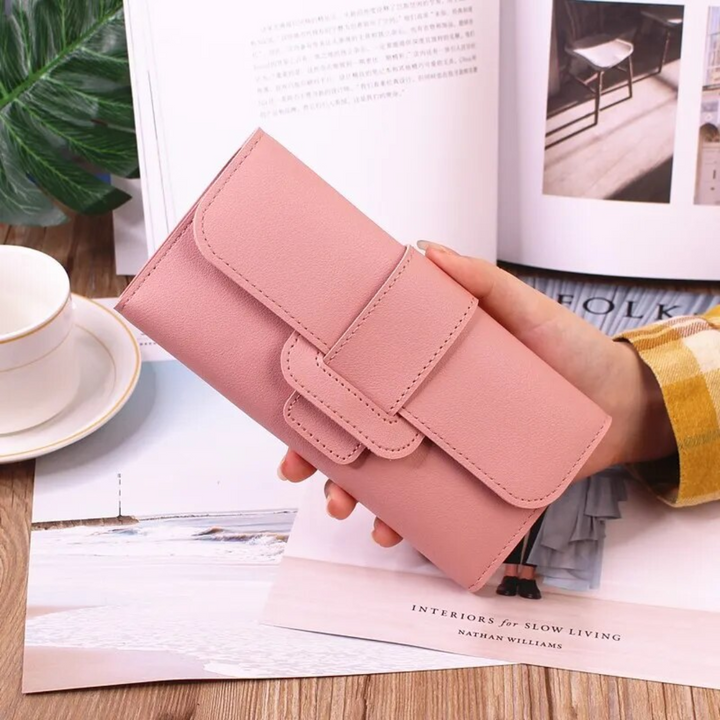 Damen Geldbörse rosa Leder, elegant, modisch, Handtasche, Accessoire, Geschenkidee.